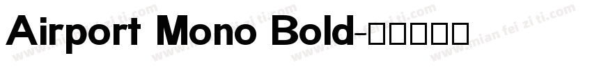 Airport Mono Bold字体转换